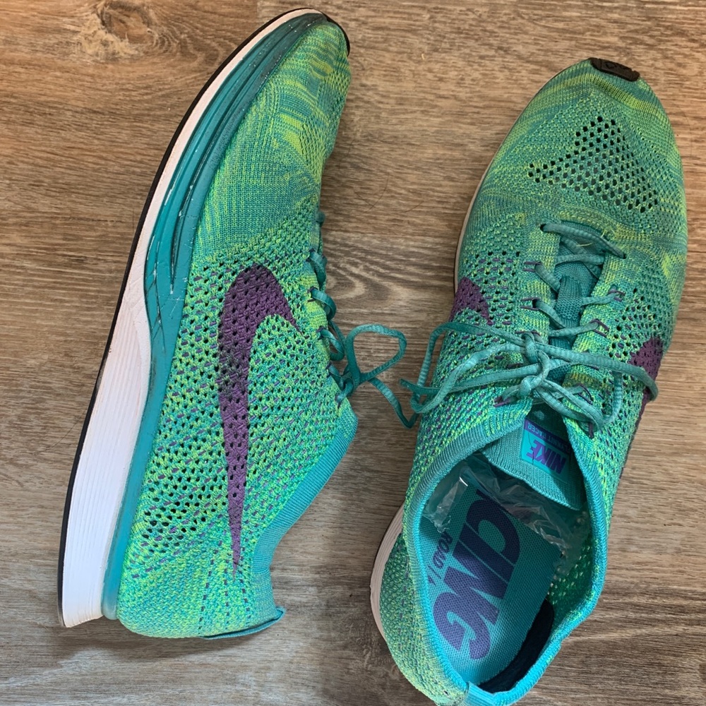 Used - Nike Flyknit Racer Turquoise size 14 - Picture 8 of 8